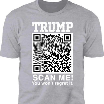 QR President Trump Dance Shirt, Scan Me You Won't Regret, Funny Qr Scan me, 45/47 Trump Dancing Code Shirt Dark 681887 - GOP