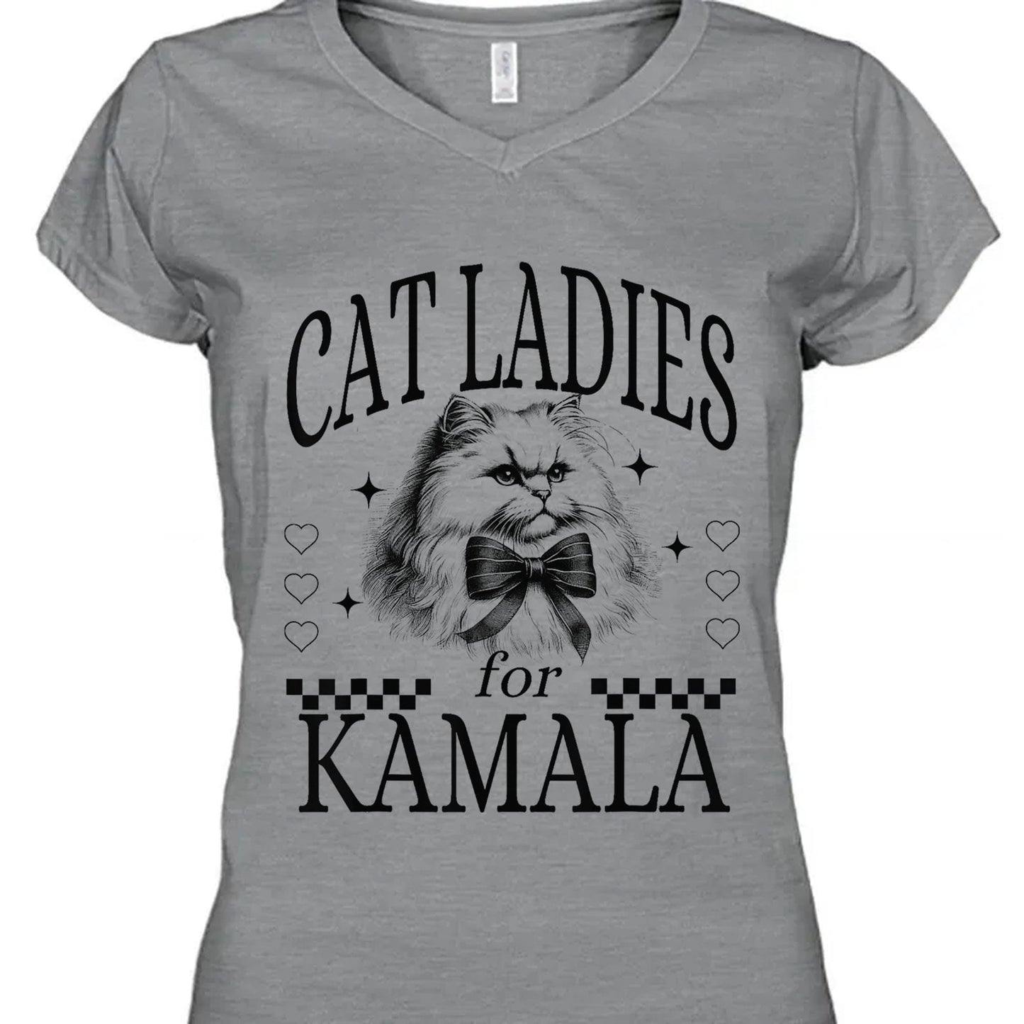 Cat Ladies For Kamala Shirt | Kamala Harris 2024 Shirt | Democrat Shirt Bright T1238 - KH2