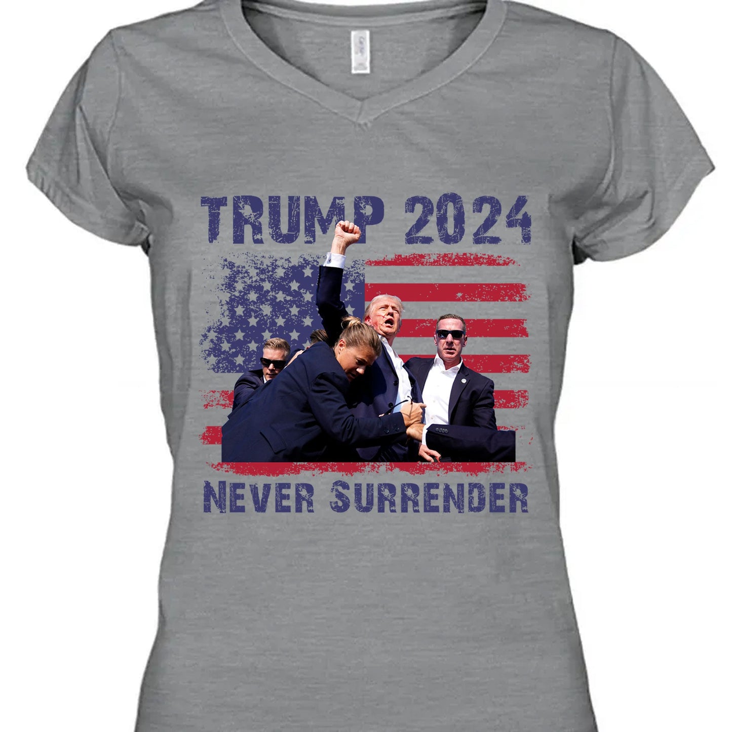 Never Surrender Shirt | Trump Fight Shirt | Donald Trump Shirt Bright T1130 - GOP