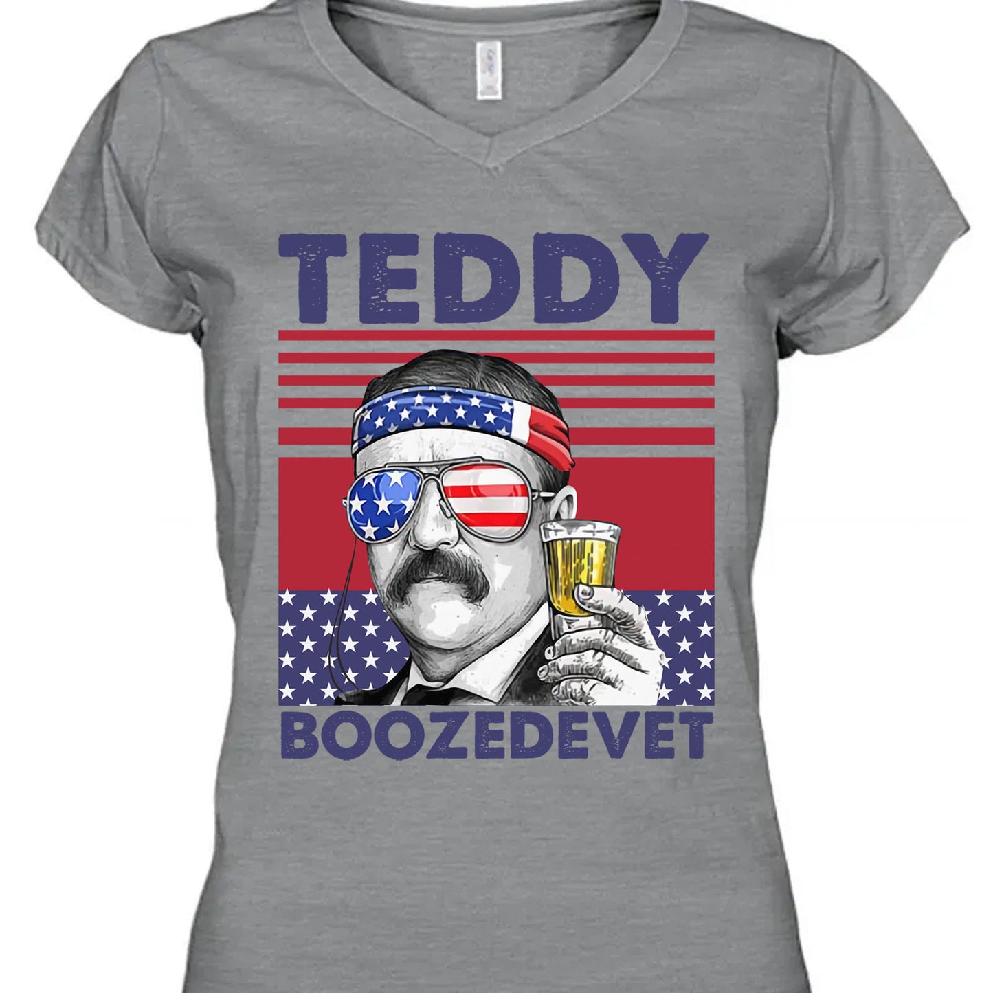 Teddy Boozedevet Funny 4th Of July Drinking Shirt Bright T1189