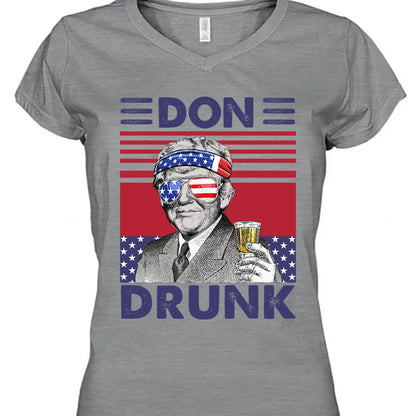 Don Drunk Funny 4th Of July Drinking Shirt Bright T1183