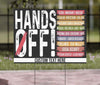 Hands Off Democracy Yard Sign – Personalized 8647 Anti Trump Anti MAGA Political Protest Banner for Democrat Resistance, Outdoor FDT & DOGE Yard Display 682189