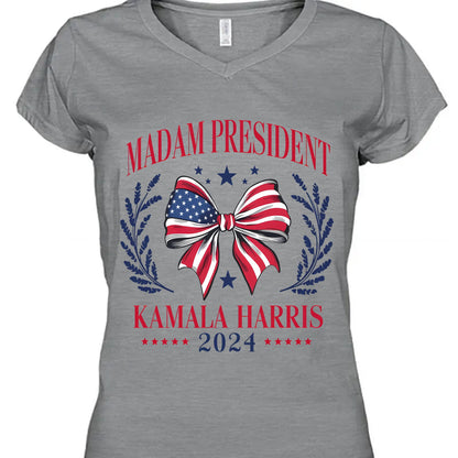 Madam President Shirt | Kamala Harris 2024 Shirt | Democrat Shirt Bright T1403 - KH2