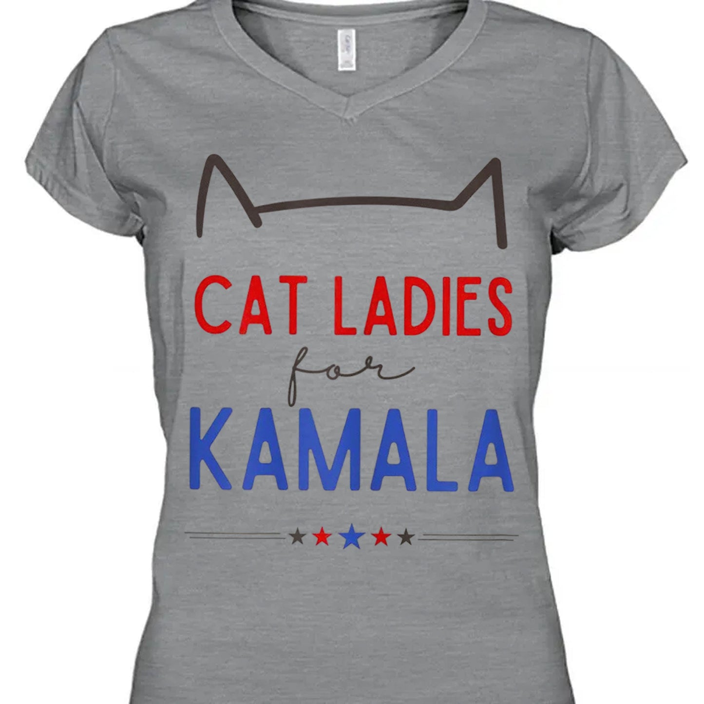 Cat Ladies For Kamala Shirt | Kamala Harris 2024 Shirt | Democrat Shirt Bright T1237 - KH2