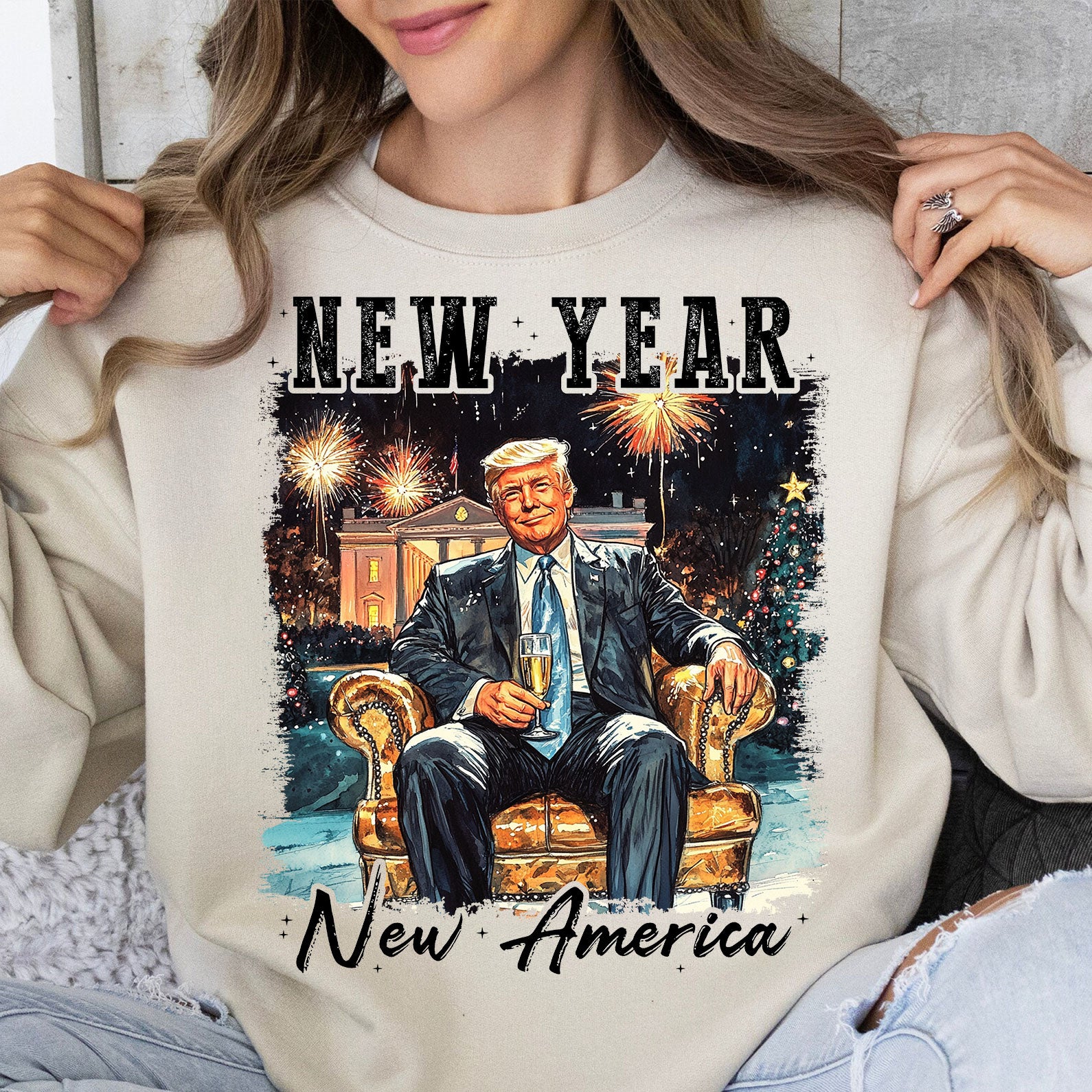 New Year New America Shirt | New America Trump Sweatshirt | Trump New Years Party, Trump 2025 681937 - GOP