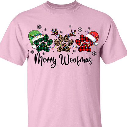 Merry Woofmas Sweatshirt, Pet Lovers Christmas Sweatshirt, Happy Christmas Ugly Sweatshirt - K1491