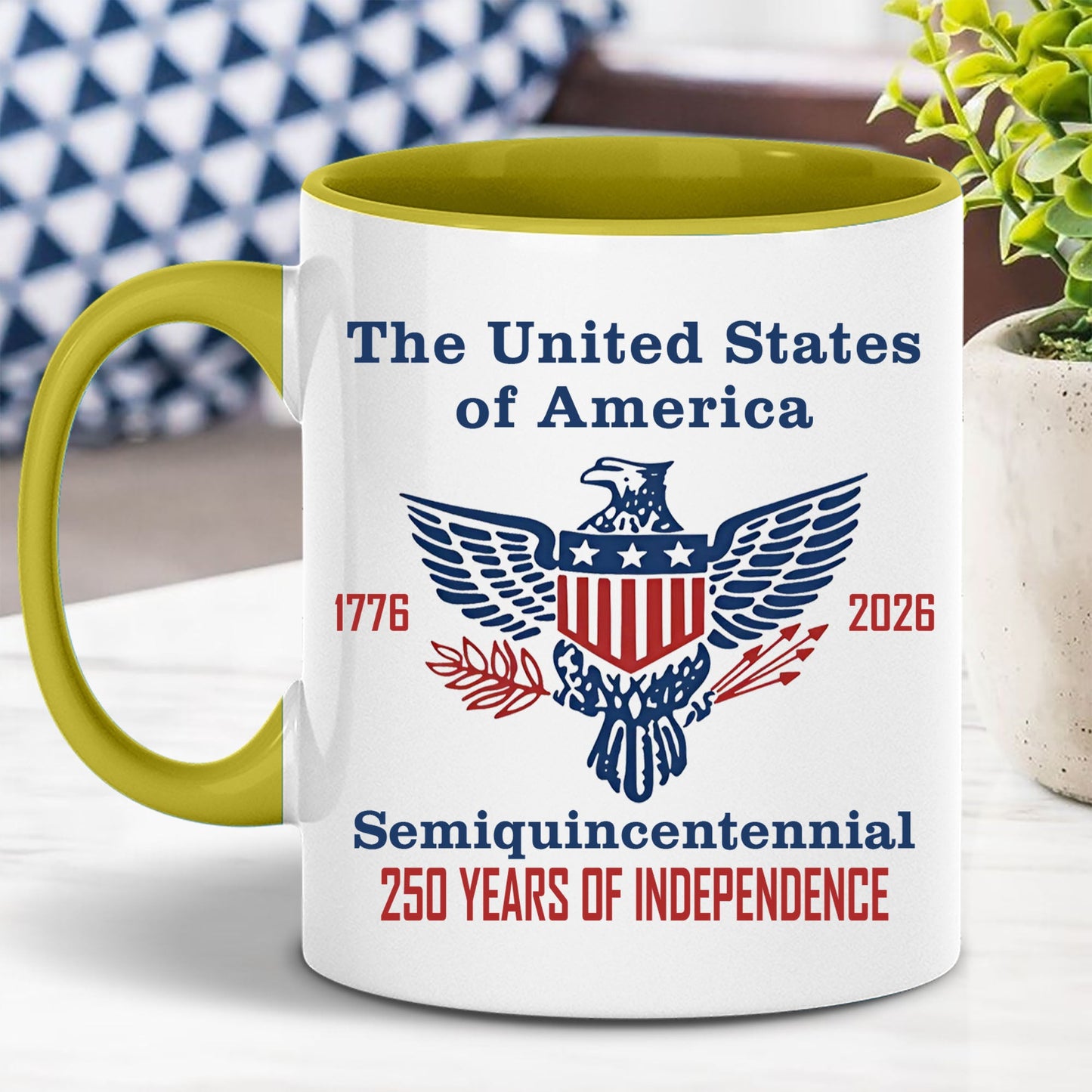 250 Years of Independence Mug | Happy 250th Birthday USA Mug | America 250th Anniversary White Mug Accent Mug 682595