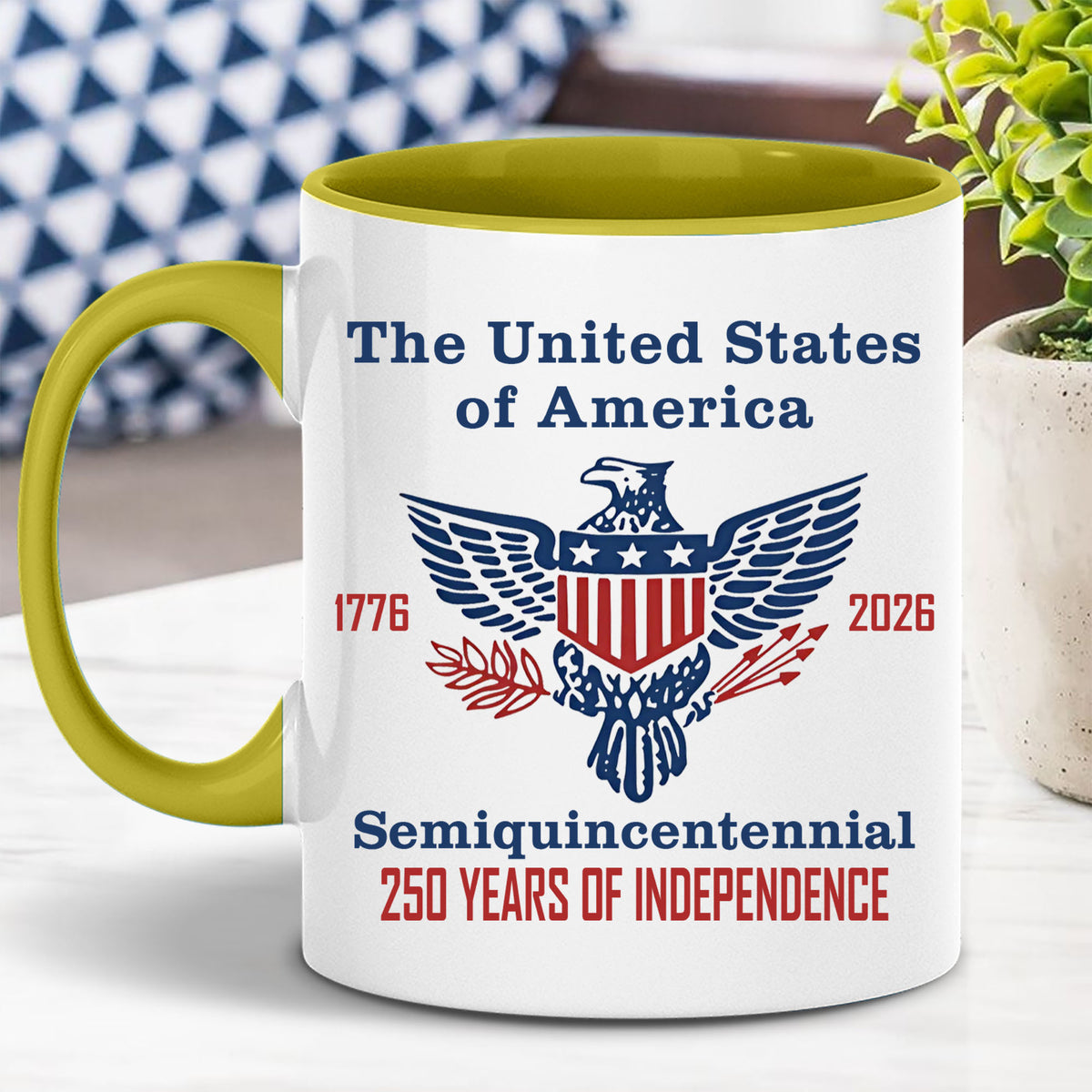 250 Years of Independence Mug | Happy 250th Birthday USA Mug | America 250th Anniversary White Mug Accent Mug 682595