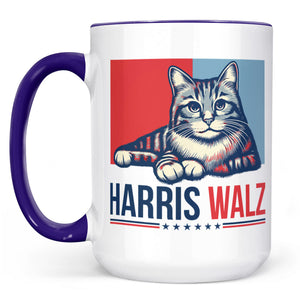 Harris Walz 2024 Cat Obviously Mug | Kamala Harris 2024 Mug | Democrat Mug C1420 - KH2