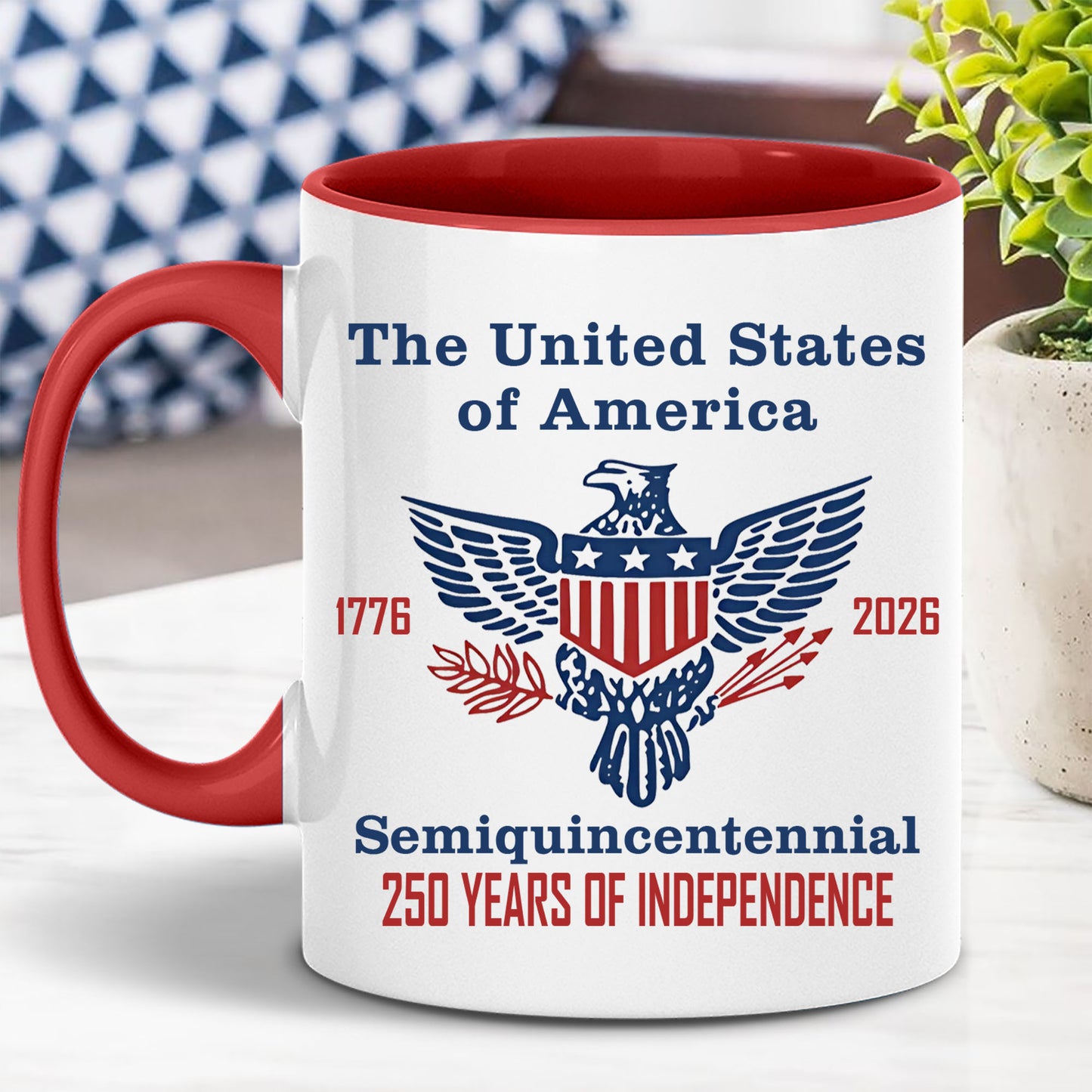 250 Years of Independence Mug | Happy 250th Birthday USA Mug | America 250th Anniversary White Mug Accent Mug 682595