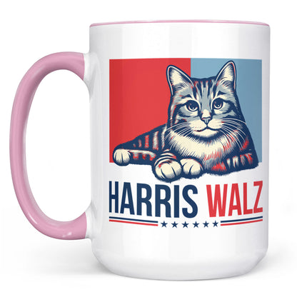 Harris Walz 2024 Cat Obviously Mug | Kamala Harris 2024 Mug | Democrat Mug C1420 - KH2