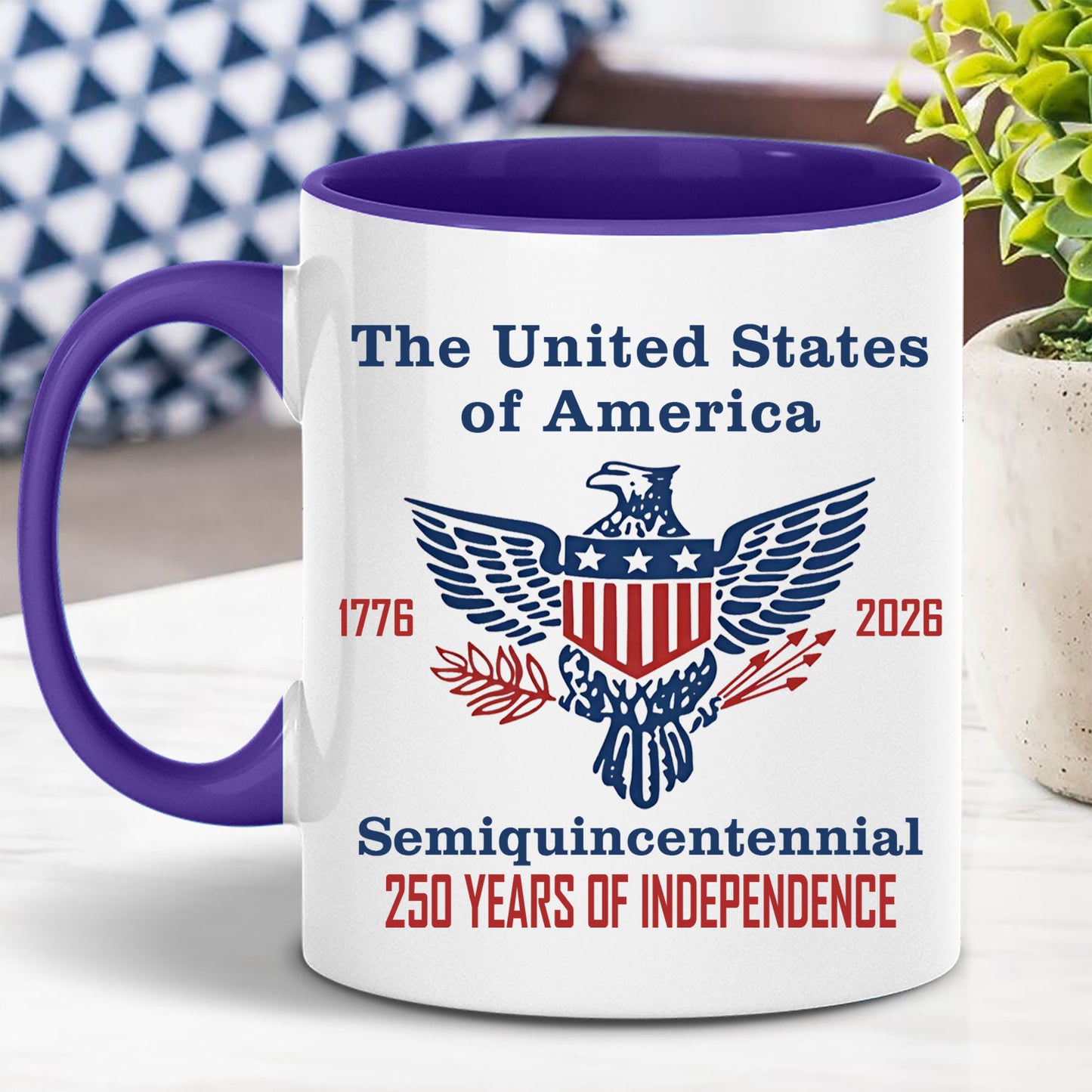 250 Years of Independence Mug | Happy 250th Birthday USA Mug | America 250th Anniversary White Mug Accent Mug 682595