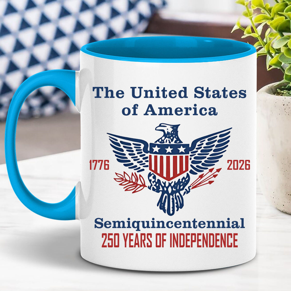 250 Years of Independence Mug | Happy 250th Birthday USA Mug | America 250th Anniversary White Mug Accent Mug 682595