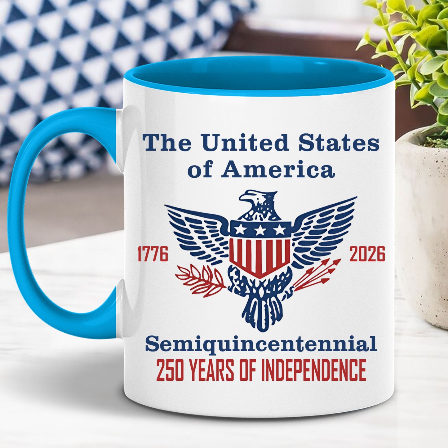 250 Years of Independence Mug | Happy 250th Birthday USA Mug | America 250th Anniversary White Mug Accent Mug 682595