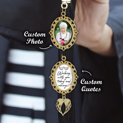 Graduation Tassel Charm with Angel Wings | Custom Photo Graduation Tassel Memorial Gifts | Memorial Grad Cap Charm 684654