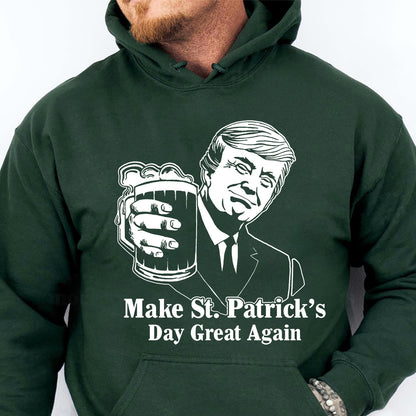 Donald Trump Make St Patrick's Day Great Again, St Patrick's Day Shirt, St. Patrick's Day Sweater, Irish Shirt 681867 - GOP