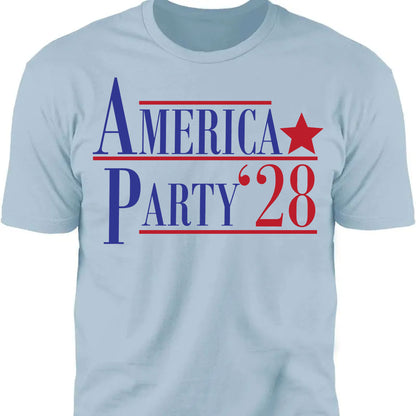 America Party 2028 Shirt | Elon Musk New Anti Trump Anti MAGA Anti Democrat Shirt | Political Funny Satire USA T-Shirt 682584