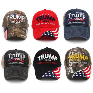 2024 Baseball Cap for Trump Embroidery Cap USA Flag Baseball Caps Donald Keep America Great 3D Letter Embroidery President Hat