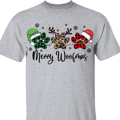 Merry Woofmas Sweatshirt, Pet Lovers Christmas Sweatshirt, Happy Christmas Ugly Sweatshirt - K1491