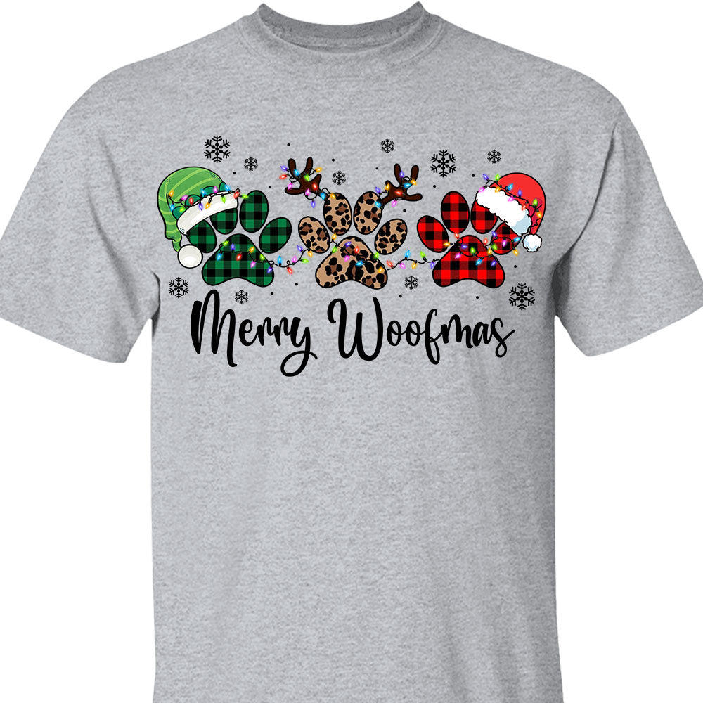 Merry Woofmas Sweatshirt, Pet Lovers Christmas Sweatshirt, Happy Christmas Ugly Sweatshirt - K1491