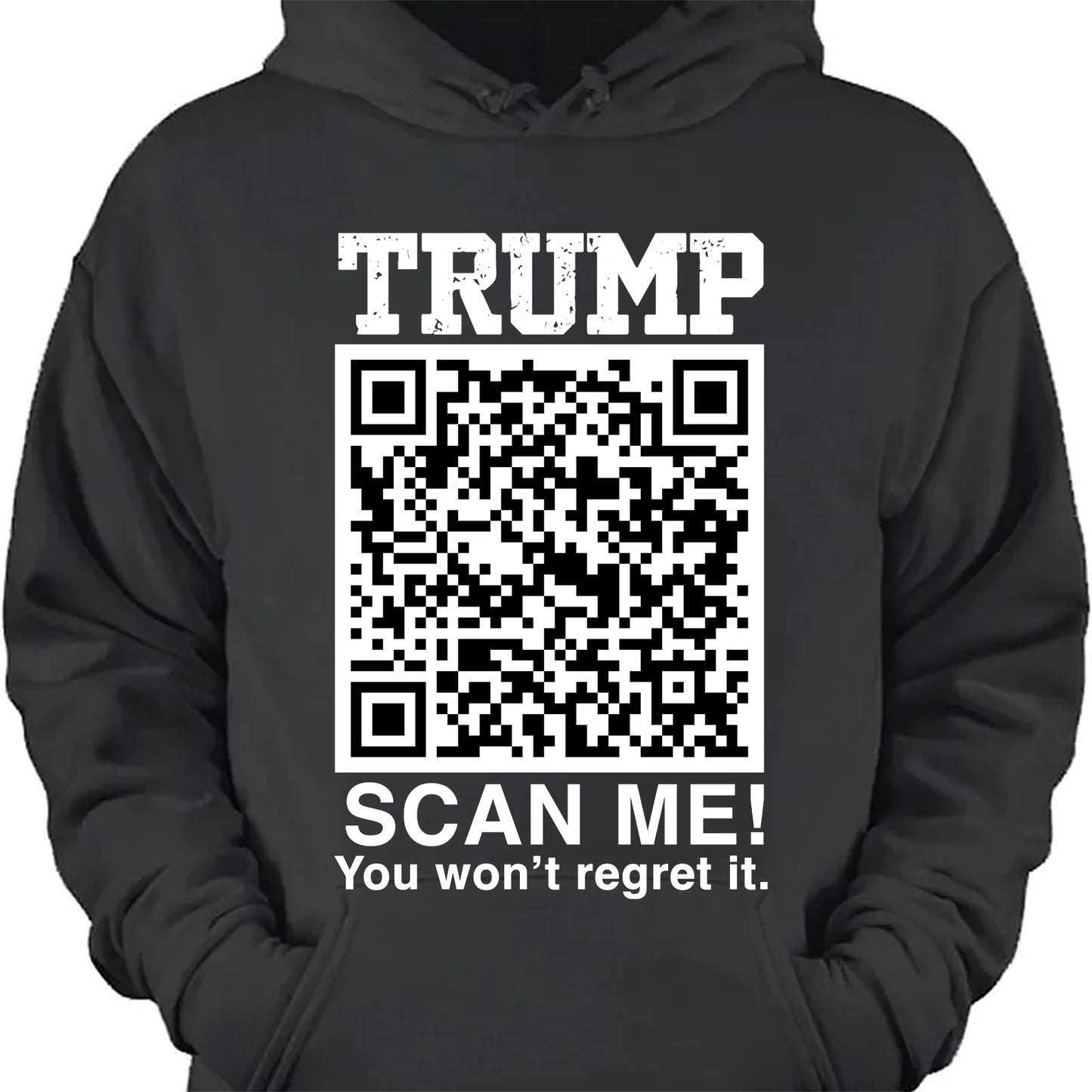QR President Trump Dance Shirt, Scan Me You Won't Regret, Funny Qr Scan me, 45/47 Trump Dancing Code Shirt Dark 681887 - GOP