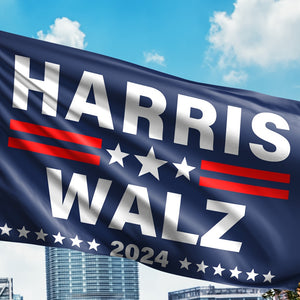 1pc Harris Election Series Flag, Size 90x150cm 3x5ft, Made of Polyester Fabric, with White Flag Pants on the Left and 2 Copper Buckles for Hanging, 2 Patterns to Choose from. This product does not include the flagpole