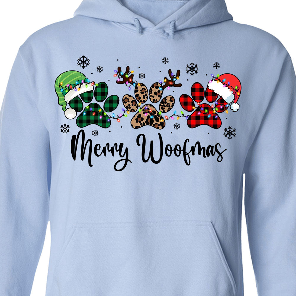 Merry Woofmas Sweatshirt, Pet Lovers Christmas Sweatshirt, Happy Christmas Ugly Sweatshirt - K1491