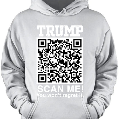 QR President Trump Dance Shirt, Scan Me You Won't Regret, Funny Qr Scan me, 45/47 Trump Dancing Code Shirt Dark 681887 - GOP
