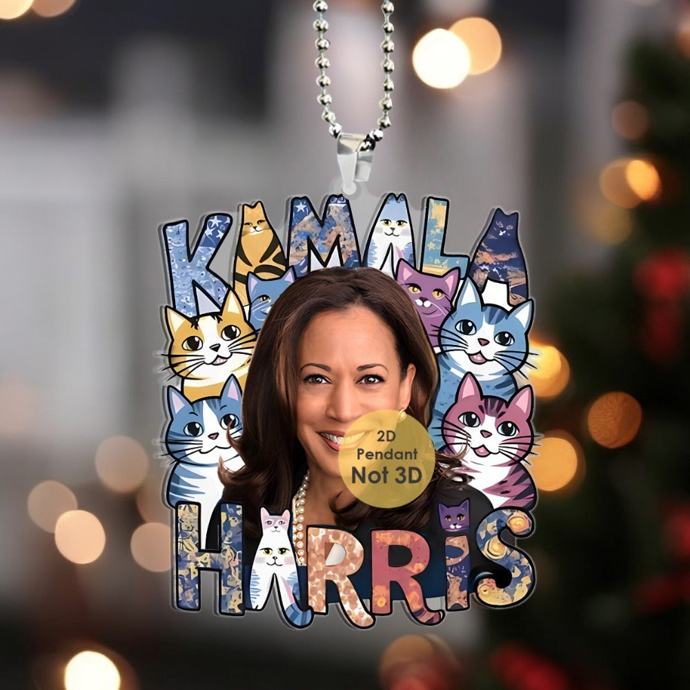 Kamala Harris 2024 Presidential Election Acrylic Wall Cut-Outs - Multipurpose 1pc Decor for Supporters, Suitable for New Year, Easter, Christmas, Halloween, Festive Occasions - Ideal for Home, Car, Bag, and Keychain Decor