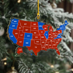 US Presidential Election 2024 Acrylic Ornament, Trump Ornament Gift, Trump 45 47 President Ornament, Trump Christmas Gift, Trump Won Ornament M1784 - GOP - WFD