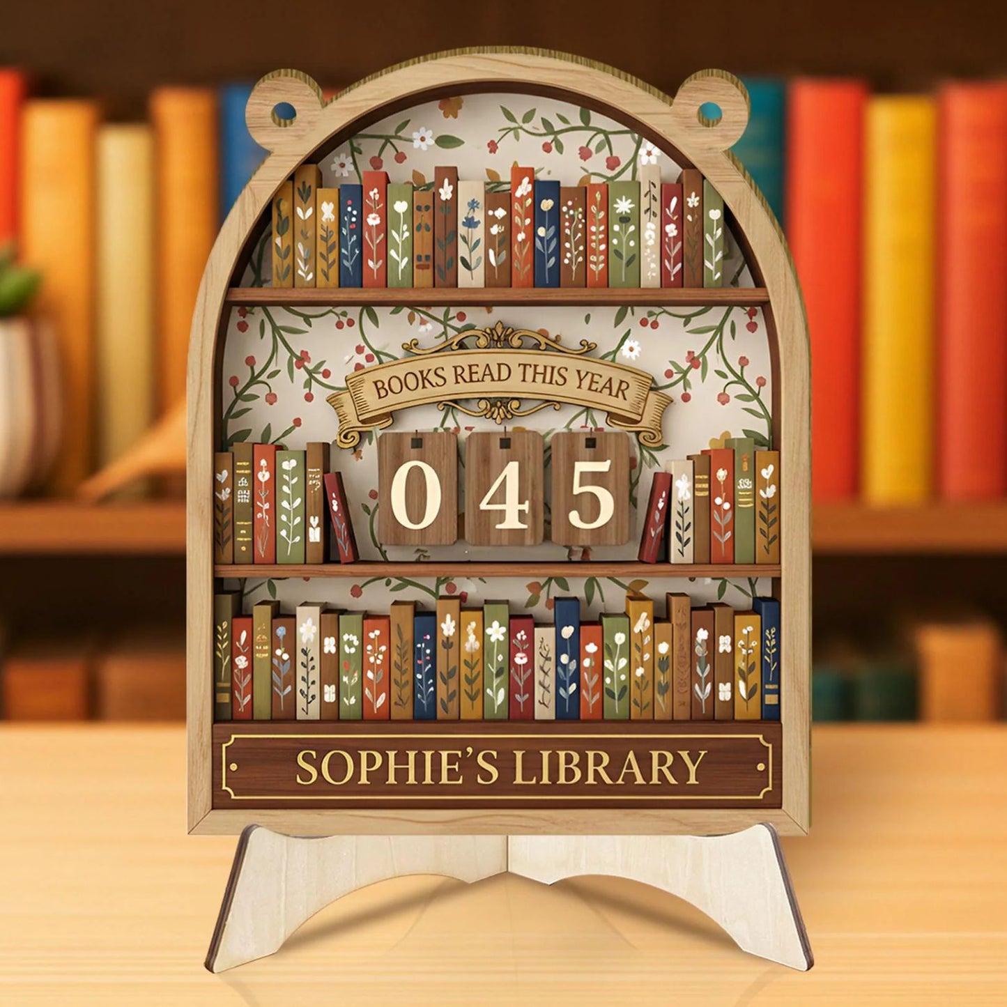 Vintage Book Tracker Sign, Personalized Reading Tracker, Library Decor, Book Lover Gift, Books Read This Year Counter, Reading Lover Gift