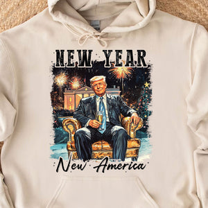 New Year New America Shirt | New America Trump Sweatshirt | Trump New Years Party, Trump 2025 681937 - GOP