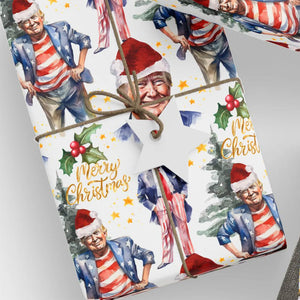 President Donald Wrapping Paper, President Gift Wrap for Christmas, President Unique Holiday Wrapping Paper M1827 - GOP