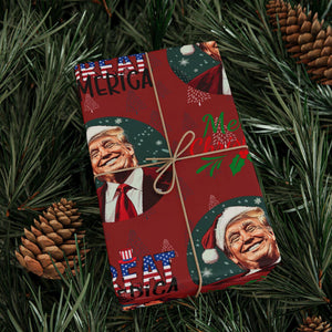 Trump Great America Wrapping Paper, Trump Won 2024, MAGA Gift Wrap, Republican Gift M1830 - GOP - WFD