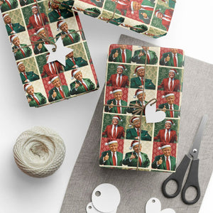 Jolly Trump Christmas, Christmas Trump Gift Wrap, MAGA Gift Wrap, Republican Gift M1833 - GOP - WFD