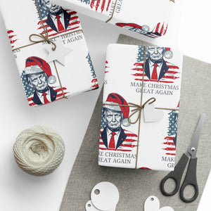 Trump Make Christmas Great Again Wrapping Paper, Trump Christmas Gift Wrap Paper, Republican Wrapping Paper, Trump Santa Wrapping Paper M1834 - GOP - WFD