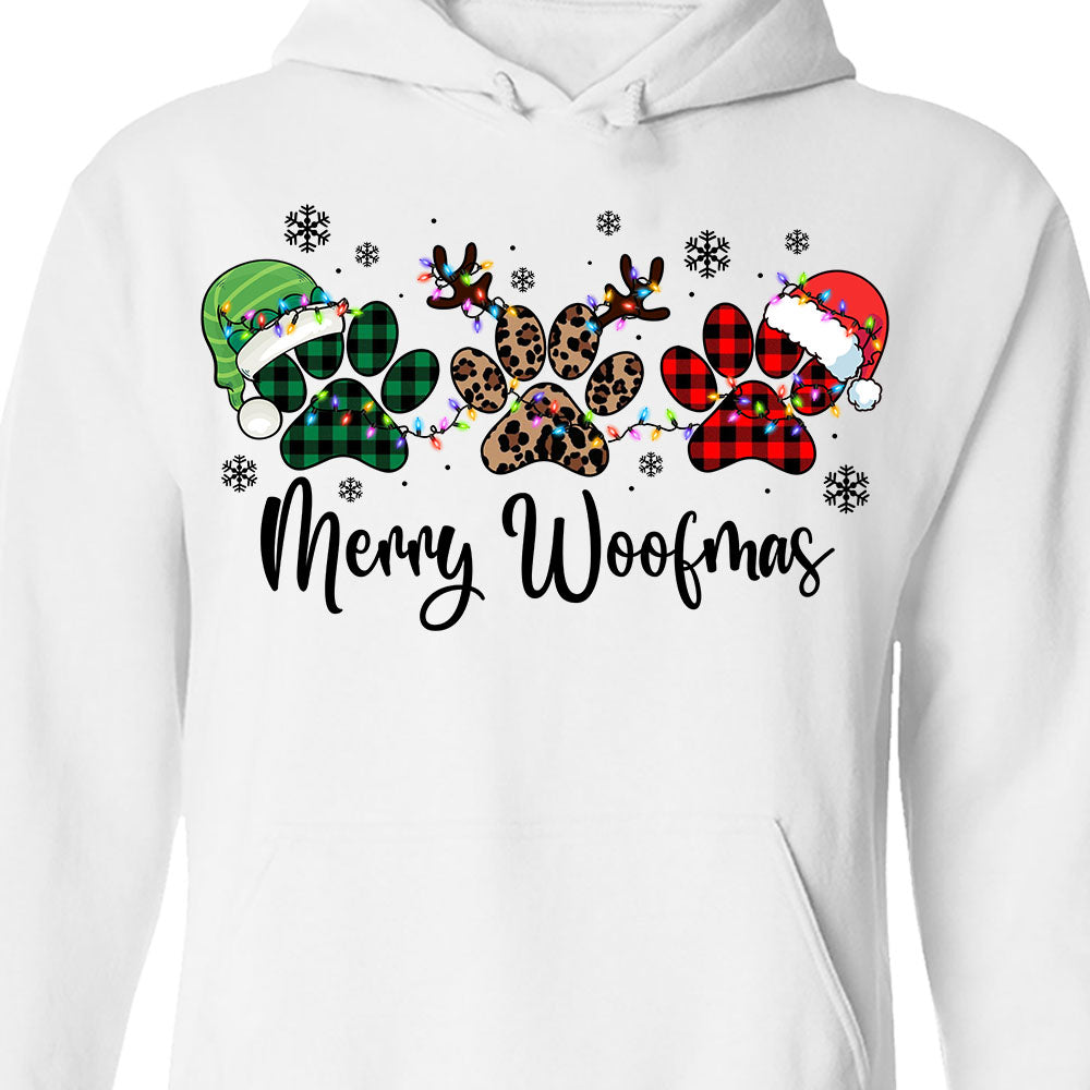 Merry Woofmas Sweatshirt, Pet Lovers Christmas Sweatshirt, Happy Christmas Ugly Sweatshirt - K1491