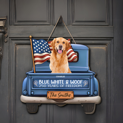 Personalized 250 Years Of Freedom Wooden Sign | Patriotic Door Decor 684494