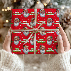 Personalized Merry Trumpmas Wrapping Paper, Funny Christmas Wrap 686224