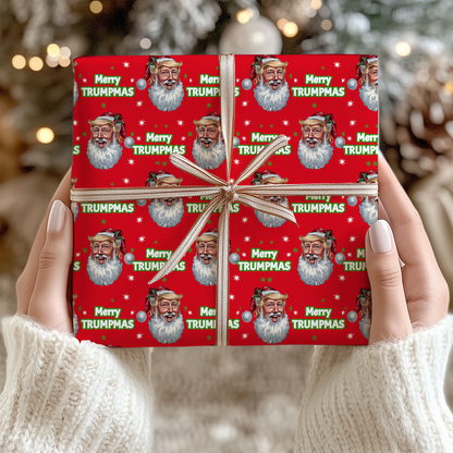Personalized Merry Trumpmas Wrapping Paper, Funny Christmas Wrap 686224