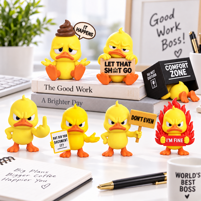Personalized Work Ducks Desk Figurine, Funny Workspace Decor, Sarcastic Office Gag Gift For Coworker 686735 WFD