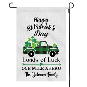 Happy St. Patricks Day Personalized Custom Garden Flag H166