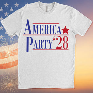 America Party 2028 Shirt | Elon Musk New Anti Trump Anti MAGA Anti Democrat Shirt | Political Funny Satire USA T-Shirt 682584