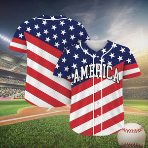Personalized USA 250th Anniversary Baseball Jersey, Patriotic USA Flag Tee, 4th Of July Gift 685307