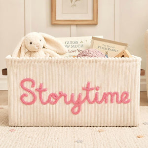 Personalized Baby Shower Basket, Custom Name Woven Nursery Storage Basket 685672