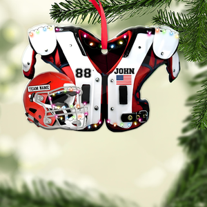 Personalized American Football Acrylic Ornament, Custom Name & Number Christmas Gift For Football Lover 686321