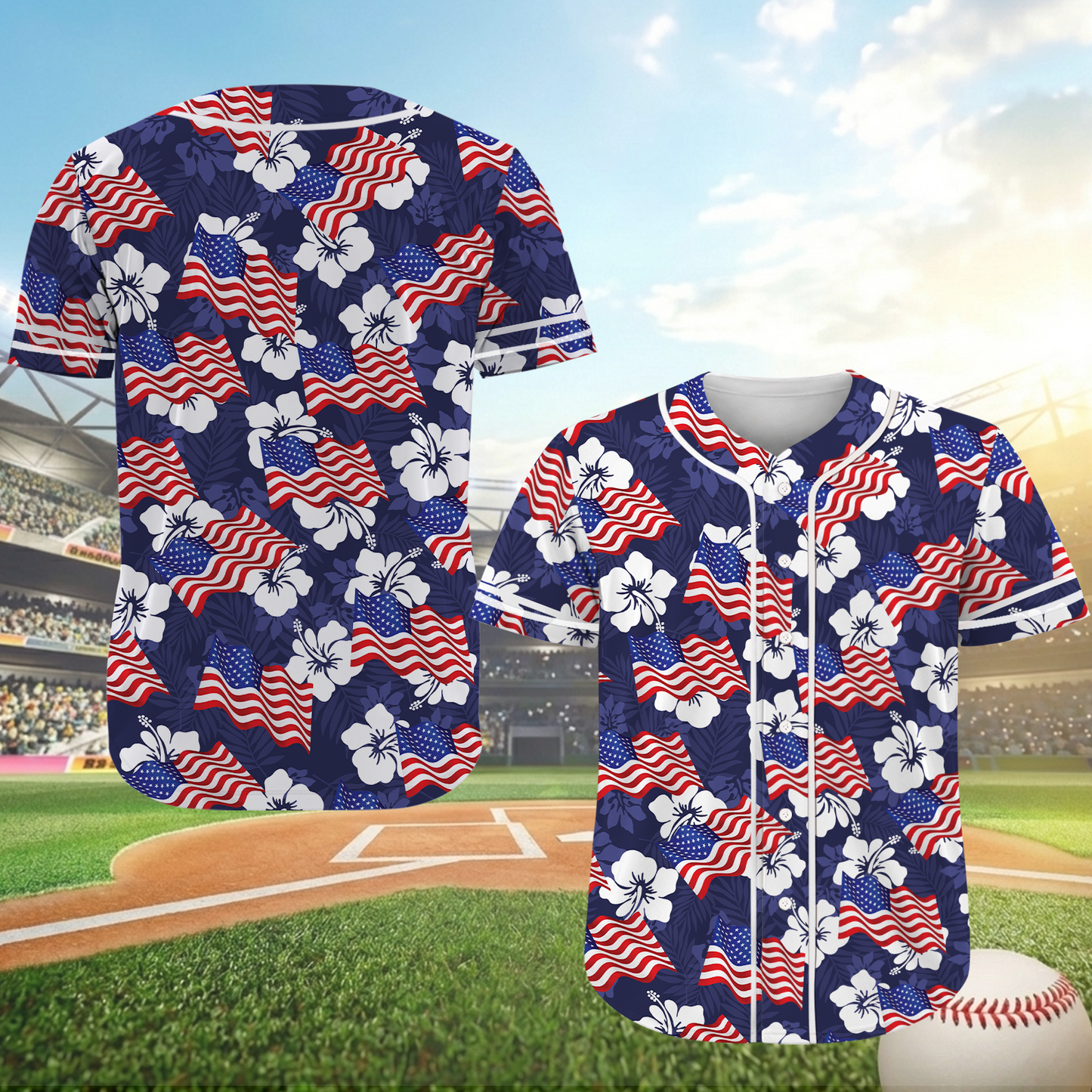Personalized USA 250th Anniversary Baseball Jersey, Patriotic American Flag Tee, 1776 - 2026 Semiquincentennial Gift 685307