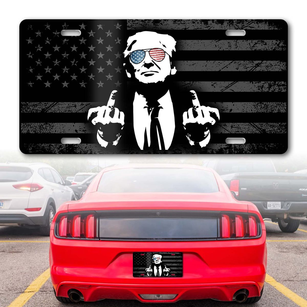 Trump Middle Fingers License Plate | Gift for Husband, Dad 683348 - GOP