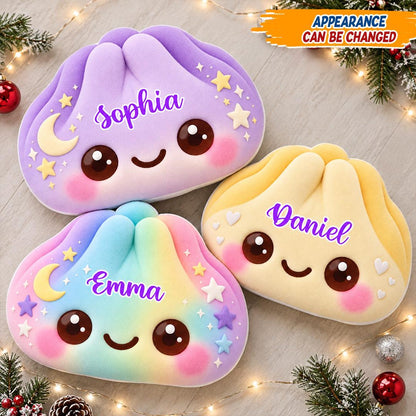 Personalized Kawaii Dumpling Pillow, Custom Name Rainbow Squishy Cushion, Rainbow Squishy Toy For Kid 686928 WFD