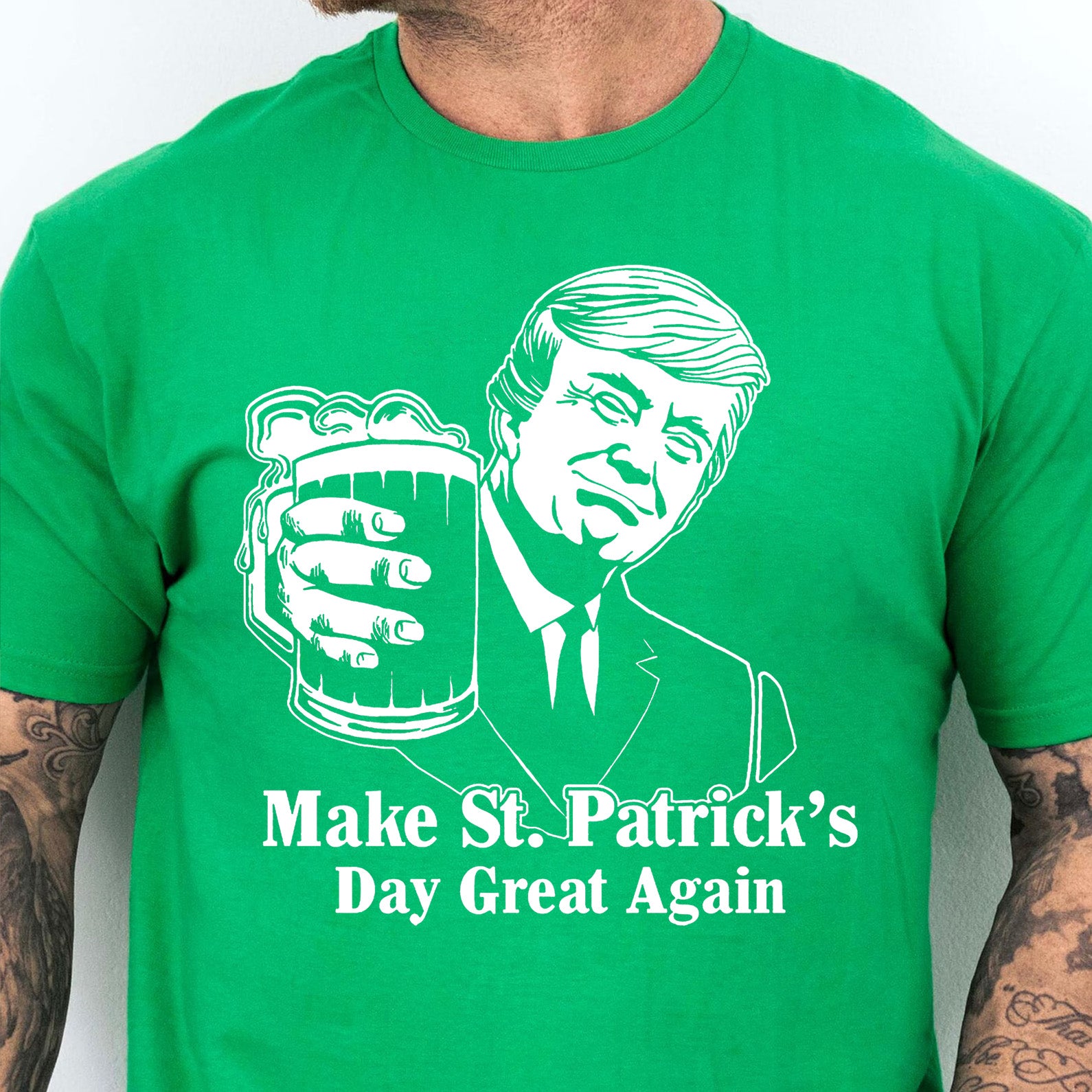 Donald Trump Make St Patrick's Day Great Again, St Patrick's Day Shirt, St. Patrick's Day Sweater, Irish Shirt 681867 - GOP